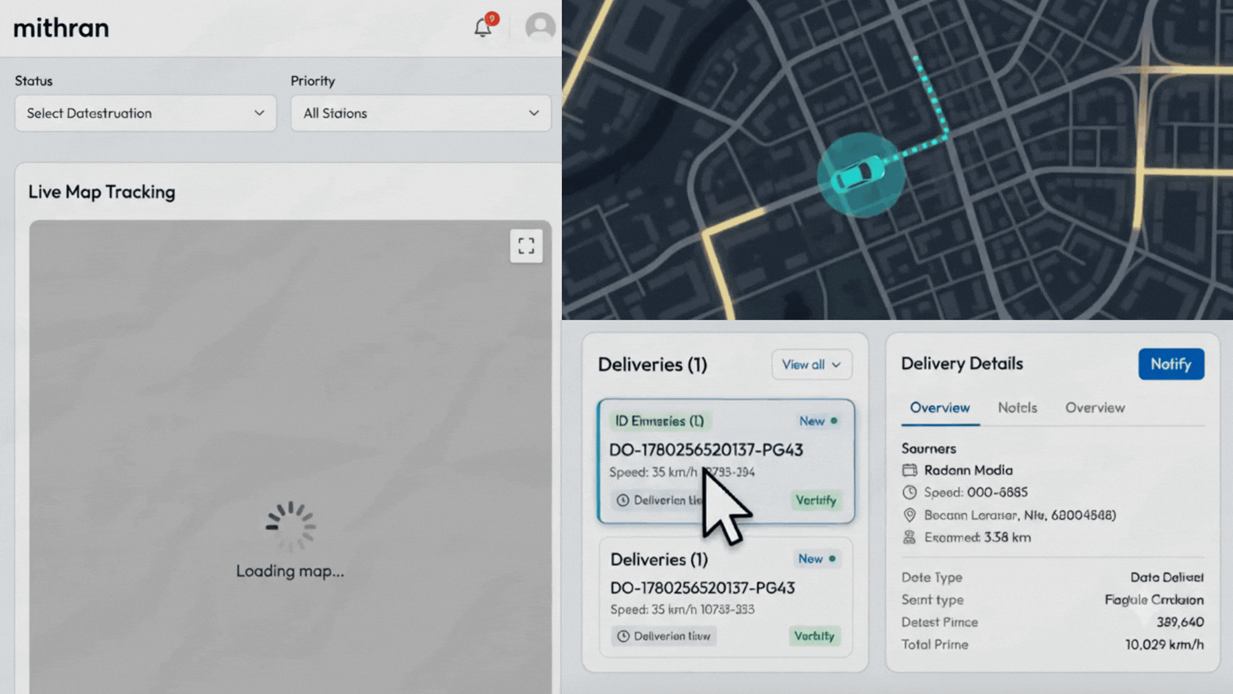 Delivery tracking demo